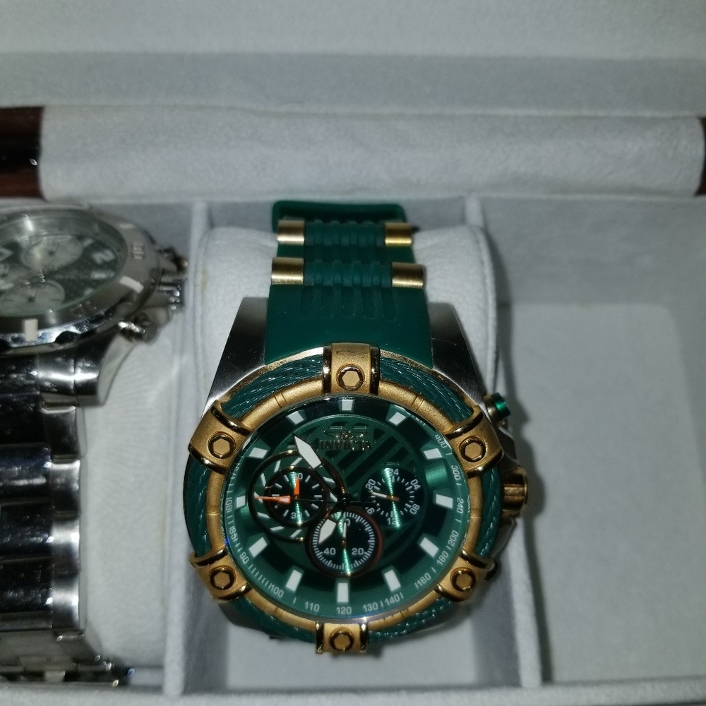 Invicta Mens Russian Diver Gold/Green - Picture 3 of 3
